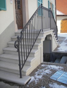 Vue sur un côté de l'escalier